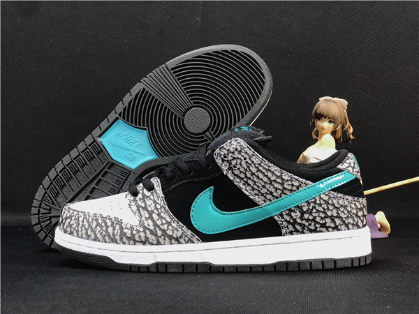 Men's Dunk Low SB Black/Grey Shoes 036 Men's Dunk Low SB Black/Grey Shoes 036